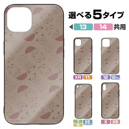 『銀魂』定春&エリザベス 総柄 強化ガラスiPhoneケース【202405再販】